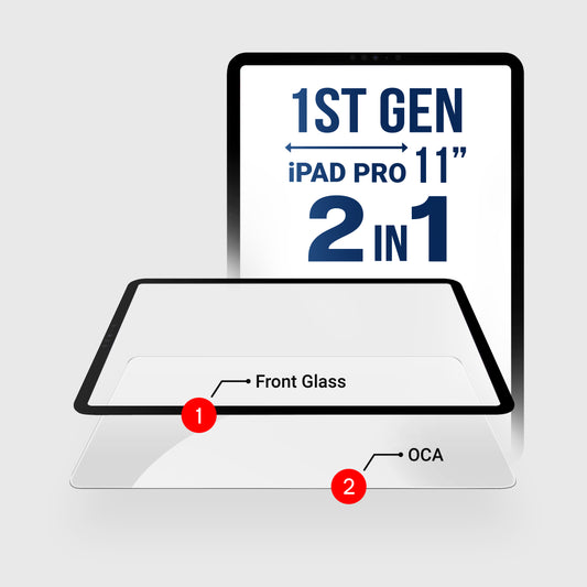 iPad Pro 11" 1st/2nd Generation (2in1) Glass + OCA Pre-Installed (Premium)