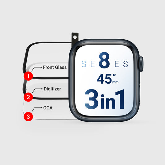 Apple Watch Series 7 / Series 8 (3in1) Glass + Digitizer with OCA Pre-Installed 45MM (Premium)