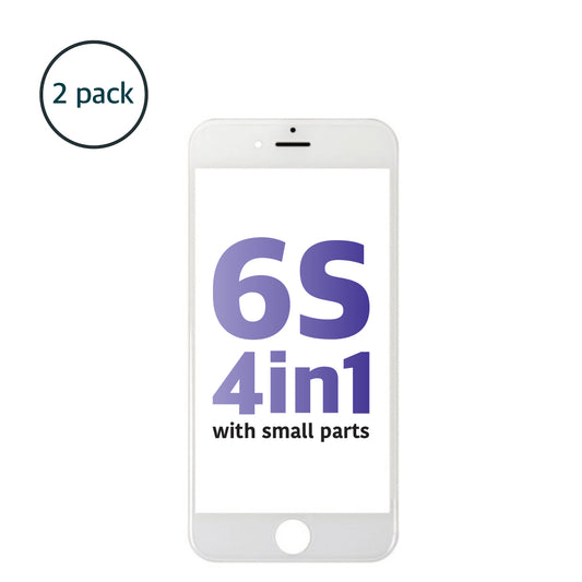 iPhone 6S (4in1)  Glass + Frame + OCA + Polarizer with Small Parts (White)