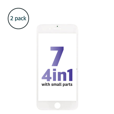 iPhone 7 (4in1)  Glass + Frame + OCA + Polarizer with Small Parts (White) iPhone 7 (4in1)  Glass + Frame + OCA + Polarizer with Small Parts (White)
