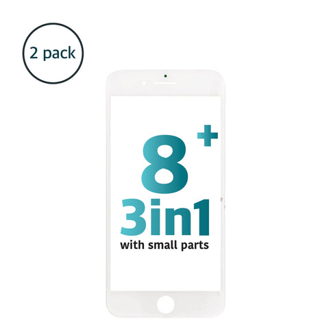 iPhone 8 Plus (3in1) Glass + Frame + OCA with Small Parts (White) iPhone 8 Plus (3in1) Glass + Frame + OCA with Small Parts (White)