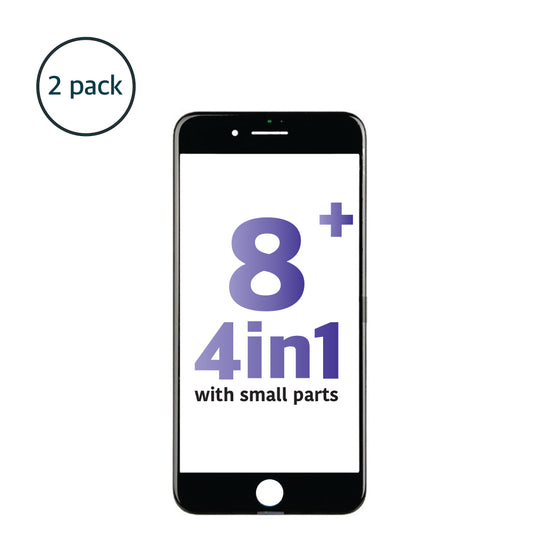 iPhone 8 Plus (4in1)  Glass + Frame + OCA + Polarizer with Small Parts (Black)