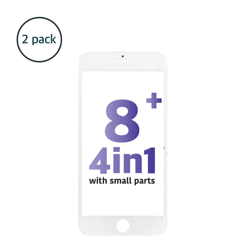 iPhone 8 Plus (4in1)  Glass + Frame + OCA + Polarizer with Small Parts (White) iPhone 8 Plus (4in1)  Glass + Frame + OCA + Polarizer with Small Parts (White)