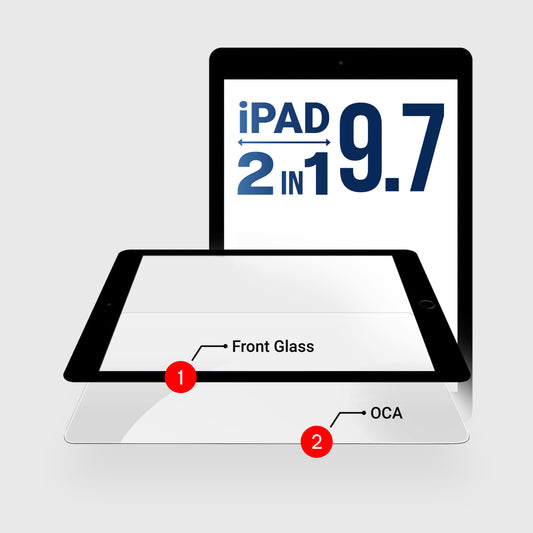 iPad Pro 9.7" (2in1) Glass + OCA Pre-Installed (Black) (Premium)