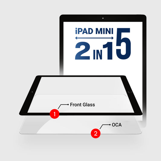 iPad Mini 4 (2in1) Glass with OCA Pre-Installed (Black)
