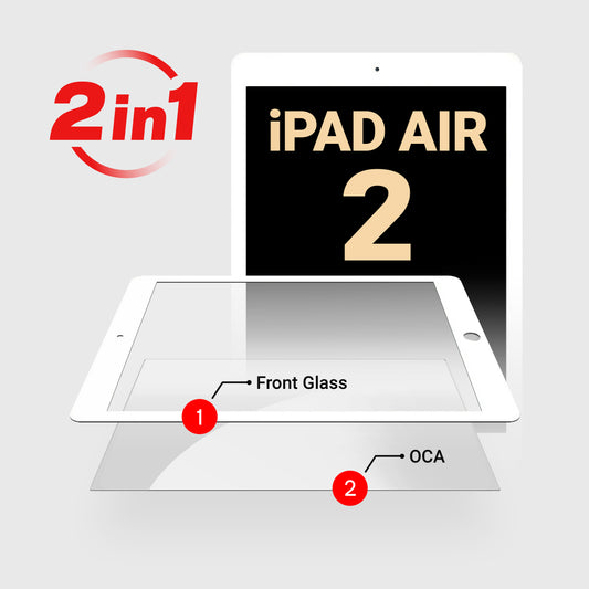 iPad Air 2 (2in1) Glass + OCA Pre-Installed (White)