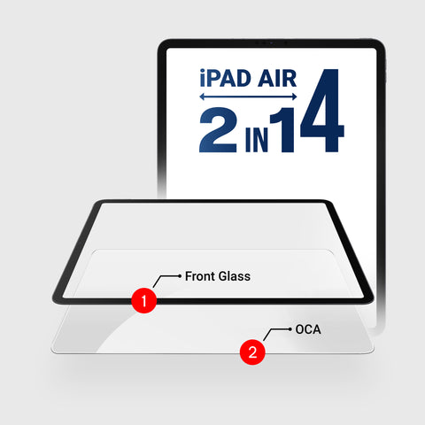iPad Air 4/Air 5 (2in1) Glass + OCA Pre-Installed (Black)