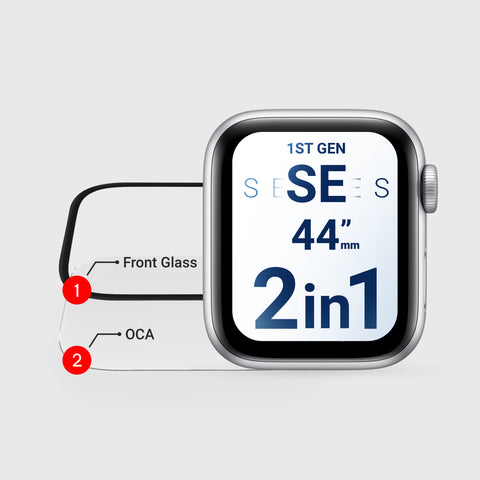Apple Watch (2in1) Glass with OCA Compatible with Series 4/5/6/SE/SE2 (44MM)