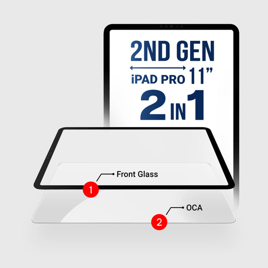 iPad Pro 11" 1st/2nd Generation (2in1) Glass + OCA Pre-Installed (Premium)