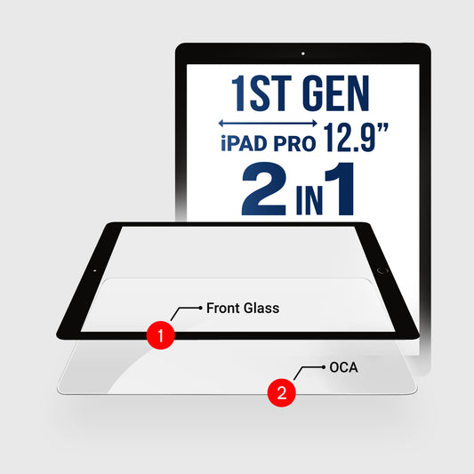 iPad Pro 12.9" 1st 2018 Generation (2in1) Glass + OCA Pre_Installed (Black) (Premium)