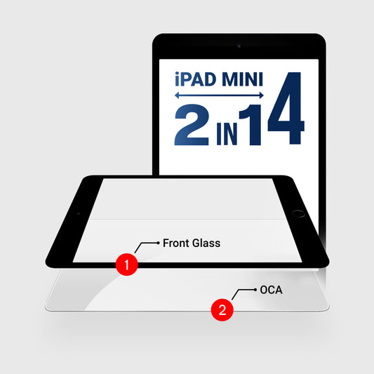 iPad Mini 4 (2in1) Glass with OCA Pre-Installed (Black)