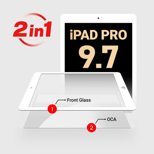 iPad Pro 9.7" (2in1) Glass + OCA Pre-Installed (White) (Premium)
