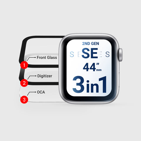 Apple Watch Series 5/SE1/SE2 (3in1) Glass + Digitizer with OCA Pre-Installed 44MM (Premium)