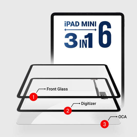 iPad Mini 6 (3in1) Glass with Digitizer (Premium)