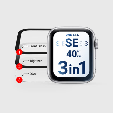 Apple Watch Series 5/SE1/SE2 (3in1) Glass + Digitizer With OCA Pre-Installed 40MM (Premium)