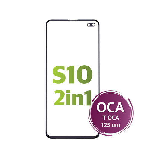 Samsung Galaxy S10 (2in1) Glass with OCA (125 UM T-OCA) (NASAN)