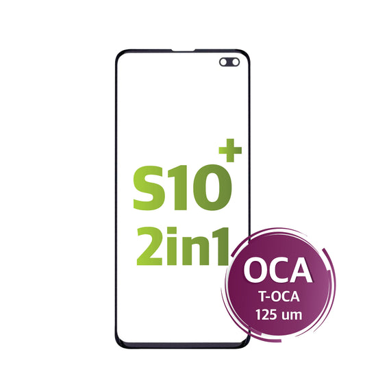Samsung Galaxy S10 Plus (2in1) Glass with OCA (125 UM T-OCA) (NASAN)