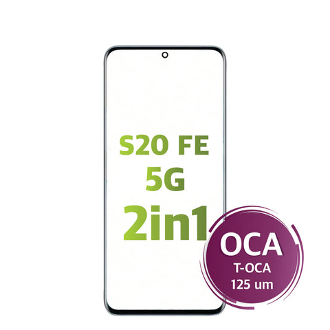 Samsung Galaxy S20 FE (2in1) Glass with OCA (125 UM T-OCA) (NASAN)