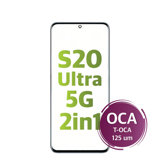 Samsung Galaxy S20 Ultra (2in1) Glass with OCA (125 UM T-OCA) (NASAN)