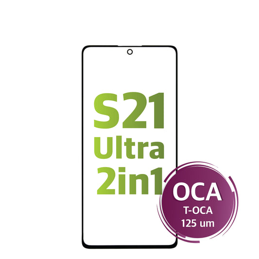 Samsung S21 Ultra (2in1) Premium Glass With OCA (125UM T-OCA) (NASAN)