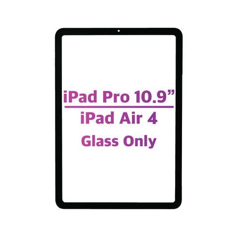 iPad 10.9"/Air 4/Air 5 Glass Only Premium Quality (Black)