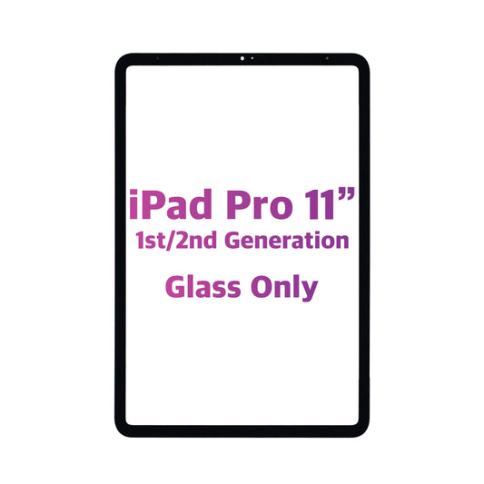 iPad Pro 11" 1st/2nd Generation Glass Only (Black) (Premium)