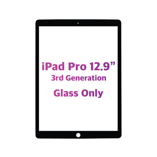 iPad Pro 12.9" 3rd/4th Generation Glass Only (Black) (Premium)