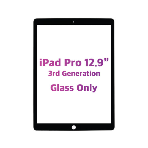 iPad Pro 12.9" 3rd/4th Generation Glass Only (Black) (Premium)