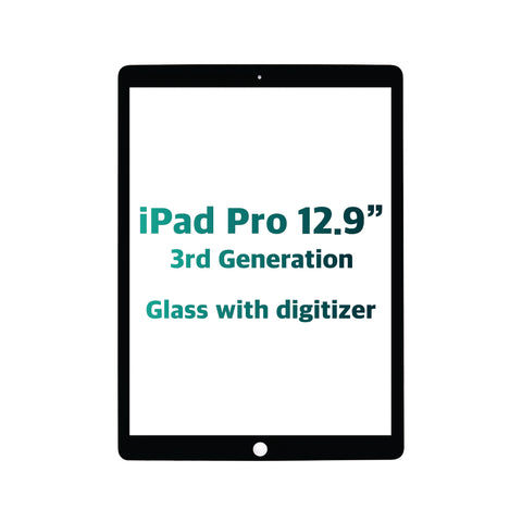 iPad Pro 12.9" 3rd /4th Generation Glass with Digitizer (Black) (Premium)