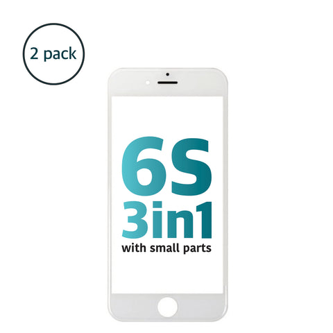 iPhone 6S (3in1) Glass + Frame + OCA with Small Parts (White)