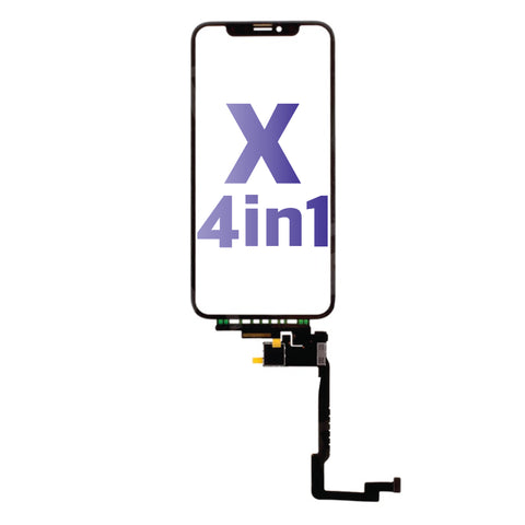 iPhone X Glass with Digitizer Long Flex Cable (No Solder Require)